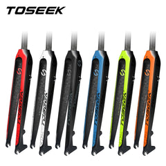 Toseek garfo de carbono 29 tubo reto garfo de bicicleta 560g carbono duro mtb garfo 29 garfo dianteiro para bicicleta