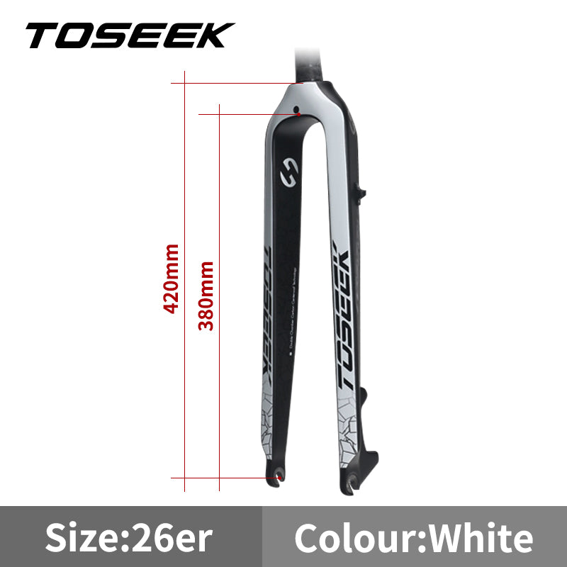 Toseek garfo de carbono 29 tubo reto garfo de bicicleta 560g carbono duro mtb garfo 29 garfo dianteiro para bicicleta