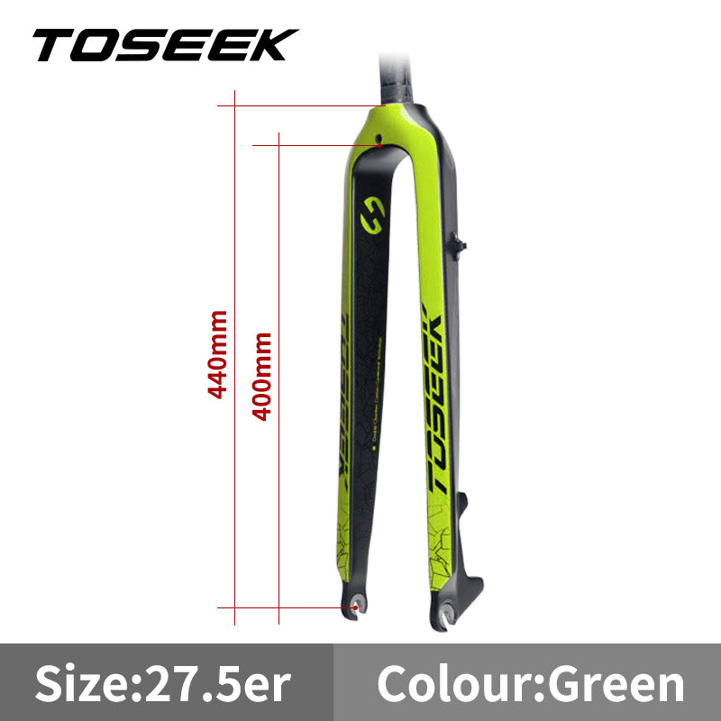 Toseek garfo de carbono 29 tubo reto garfo de bicicleta 560g carbono duro mtb garfo 29 garfo dianteiro para bicicleta