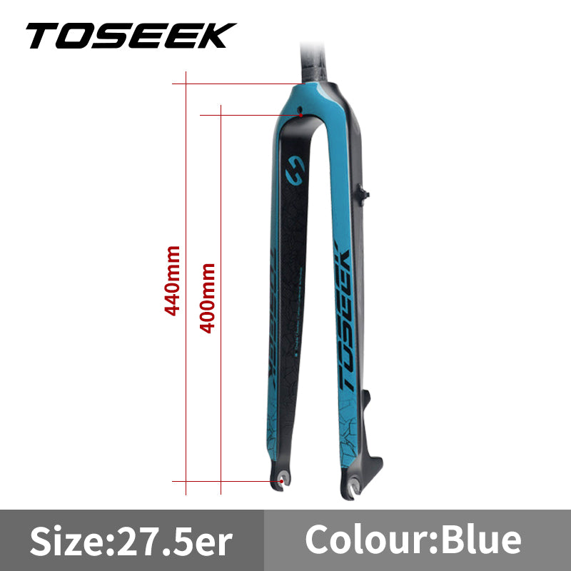 Toseek garfo de carbono 29 tubo reto garfo de bicicleta 560g carbono duro mtb garfo 29 garfo dianteiro para bicicleta