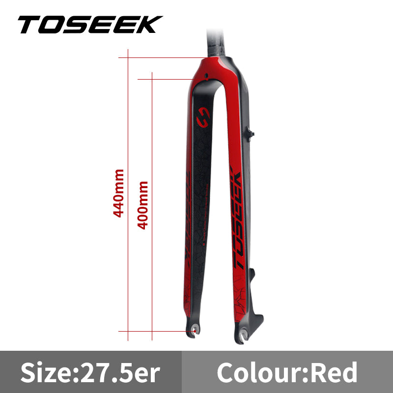 Toseek garfo de carbono 29 tubo reto garfo de bicicleta 560g carbono duro mtb garfo 29 garfo dianteiro para bicicleta