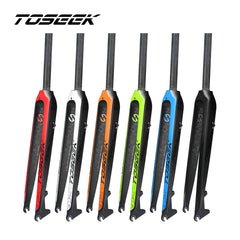 Toseek garfo de carbono 29 tubo reto garfo de bicicleta 560g carbono duro mtb garfo 29 garfo dianteiro para bicicleta